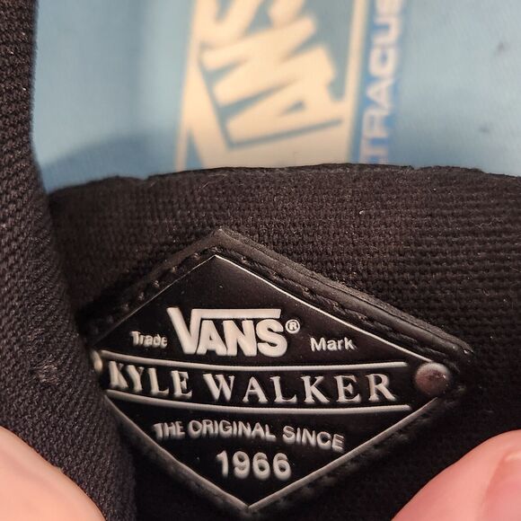 Vans Kyle Walker Pro Black White w/ Gray Sole Men's Size 8 Black Laces Old Skool - Picture 7 of 8